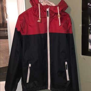 Blue and Red Windbreaker